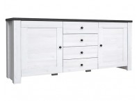 COMMODE ANTWERPEN (2 PC) 4 TIRS / 2PTS WHITE ( 23